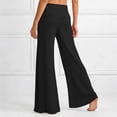 thumbnail image 4 of Women's High Waist Flowy Yoga Pants With Sensation Loose Fit Wide Leg Trousers For Fitness/Black/3XL, 4 of 5