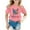 ZA9-Pink, variant on KONDYS Shirts for Kids 4Th Of July Independence Day Short Sleeve Baby Cute Summer Tops Size 2-3Y