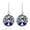 Dark Blue, variant on AeraVida Tree of Life with Green Turquoise Accents Sterling Silver Dangle Earrings