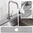 thumbnail image 2 of Faucet Mat for Kitchen Sink - 15.7"x4" Water Absorbing Stone Tray for Sink, Diatomite Fast-Drying Faucet Mat, Faucet Splash Guard for Bathroom Counter ,Gray, 2 of 6