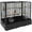 Black, variant on PawHut 22" Bird Cage with Stands, Tray, Handle, Food Containers, White