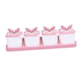 thumbnail image 2 of Juego de 4 tarros para especias Strade Fareast Limited a prueba de polvo color rosa, 2 of 8