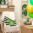 thumbnail image 3 of St.Patrick''s Day Pillow Covers 12X20 Inch Set of 2,Striped Shamrock Decorations Holiday Spring Decorative Pillow Case Decor for Sofa Couch (Green) AK014-12, 3 of 6