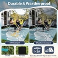 thumbnail image 4 of VUNATE Outdoor Rug Carpet 5'x8' Waterproof Reversible Patio Rug Portable Indoor Outdoor Rug Plastic Straw Rug for Beach RV Camping Garden Picnic Deck Backyard Tropical Porch Decor Blue and White, 4 of 7