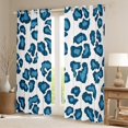 thumbnail image 2 of Manfei Blue Leopard Print Black Out Curtains for Girls, Cheetah Print Curtains Pack of 2 (42x63 Each), Cartoon Animal Theme Bedroom Curtains, Luxury Bedroom Decor, 2 of 6