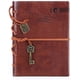 thumbnail image 1 of Cuaderno de escritura de cuero, cuaderno retro vintage con encuadernación con llaves, cuaderno de bocetos, regalos con diarios de viaje sin forro para escribir para niñas y niños, bloc de notas,, 1 of 3