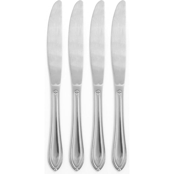 Cambridge Ginger Silver Stainless Steel Casual Dinner Knife Set 4 pc