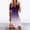 Purple, variant on Women Casual Draw Back Printed Short Sleeves Cold Shoulder Dress