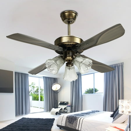 42 Vintage Ceiling Fan With Light Kit Led E27 Retro Lamp And 42 Vintage Ceiling Fan With Light Kit Led E27 Retro Lamp And Remote