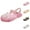 Pink, variant on CYRBOKO Little Girls'Jelly Sandals, 2025 Beach Soft Soled Closed Toe Flat Shoes Pink Size 10(Little Kids)