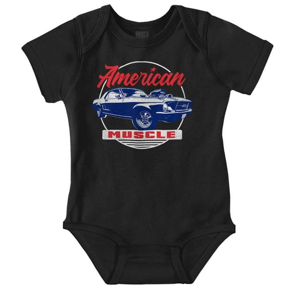 Classic Vintage American Muscle Car Bodysuit Jumper Boys Infant Baby Brisco Brands NB
