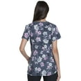 thumbnail image 5 of Dickies Dynamix Medical Scrubs Top for Women V-Neck DK766, XS, Bursting Blooms, 5 of 6