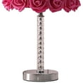 thumbnail image 4 of Bloom Roses Drum Shade Table Lamp with Twisted Acrylic Base, Red- Saltoro Sherpi, 4 of 5