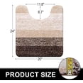thumbnail image 2 of Sortora Microfiber Toilet Rugs U-Shaped, Shaggy Soft and Absorbent Bathroom Rugs, Non-Slip, Thick Plush Bathroom Mat, Machine Washable Dry Contour Bath Mats for Toilet Base, 24" x 20", Brown, 2 of 7