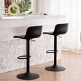 thumbnail image 6 of YOUNIKE Bar Stools Set of 2, PU Leather Bar Chairs, Swivel Sturdy Metal Base, Height Adjustable Counter Stools, Black, 6 of 7