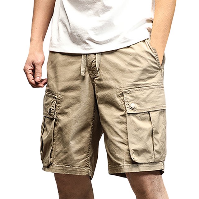 Xdzjlr Mens Cargo Shorts Relaxed Fit,Summer Wear Solid Color Stylish Design Everyday Cargo Soft Running Shorts For Men