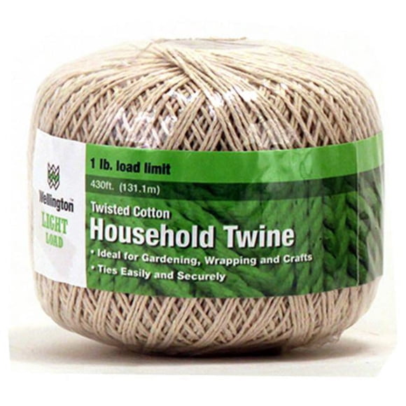 Wellington Cordage 15661 430 Pi. Fil de Coton Torsadé - Couleur Naturelle