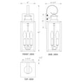 thumbnail image 7 of C Cattleya 19in. 3-Light Matt Black Outdoor Wall Lantern with Seeded Glass and E12 Base Socket, 7 of 7