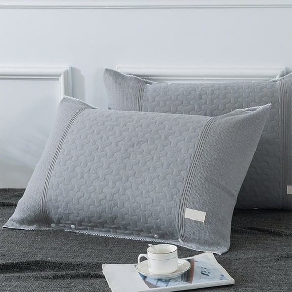 Vfedsrsge Cotton Pillow Cover Breathable Pillowcases with Button Closure Super Soft and Cooling,20x28in