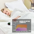 thumbnail image 6 of PMONPA Electric Heated Blanket, 51"x61" Heating Blanket for Adult, Soft Flannel & Sherpa, 10 Heating Levels & 1-8 Hours Auto off, White, 6 of 8