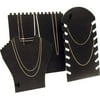 3 Black Necklace Chain Easel Display Stands Showcase