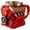 V8, variant on V6 Engine Coffee Mug, 3D Retro Stainless Steel with Spoon for Car Enthusiasts