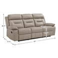 thumbnail image 7 of Lexicon Laconia Leather Double Reclining Sofa in Latte, 7 of 7