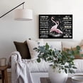 thumbnail image 4 of HFDF Pink Flamingo Wall Artspiritional Quotes i Choose You Poster Flamingo Black and White Canvas Painting for Bathroom Bedroom Office Artwork 14x11inch Framed, 4 of 6