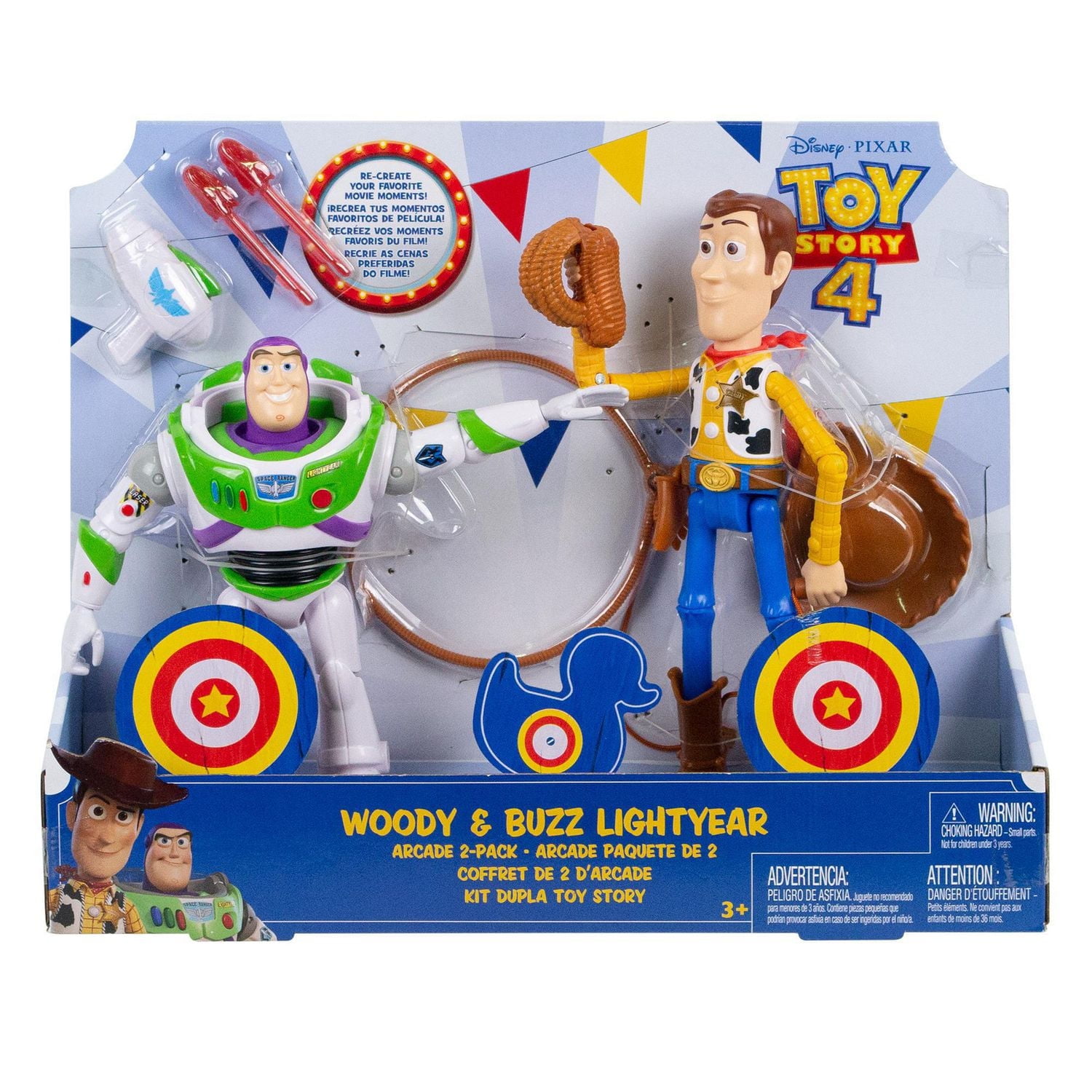 Disney Pixar Toy Story Woody and Buzz Lightyear Arcade 2-Pack