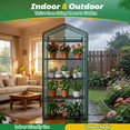 thumbnail image 3 of edx Mini Greenhouse for Outside & Indoor Use, Portable Green House, 30 in Multi-Tier Plant Growing Rack with PE Cover, Green, 3 of 7