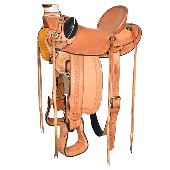 18 In Western Horse Wade Saddle American Leather Ranch Roping Tan Hilason