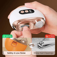 2 in 1 Electric Nail Clippers with Nail Scraps Storage LED Light, Trimming and Sanding in One, Low Noise 3 Speed Levels Rechargeable for Women Men Senior Kids Home Travel Gift for Festival (White)