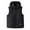 Black, variant on Men's Full Zip Fleece Vest Windproof Sleeveless Stand Collar Outerwear Jacket Thermal Packable Hood Coat Fall Travel Tops with Pocket