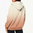 thumbnail image 4 of UTSJKR Women's Oversized Gradient Hoodies Full Zipper Long Sleeve Pullover Sweatshirt Fleece Lined Warm Jacket 2024 Fashion Winter Outwear Beige XL, 4 of 6