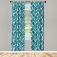 thumbnail image 3 of Ambesonne East Curtains, Antique Paisley Ethnic, Pair of 28"x95", Pale Blue Teal and Aqua, 3 of 5