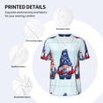 thumbnail image 5 of Rocae Cute Gnomes in USA1 for Breathable Men's Baseball T-Shirt Fashionable Casual Baseball Jersey, Moisture-wicking Sportswear X-Large, 5 of 9