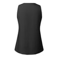 thumbnail image 4 of T Shirts For Women Black Womens Tops Fashion V Neck Sleeveless Solid Chiffon Casual Loose Tank Flowy Summer Tops, 4 of 7