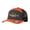 Charcoal & Orange Colorblock, variant on Fish Embroidered Color Block Trucker Hat, Unisex Adjustable Breathable Cap for Vacation Travel Daily Outdoor Wear