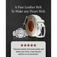 thumbnail image 4 of Genuine Leather Dress Belts For Men - Mens Belt For Suits, Jeans, Uniform With Single Prong Buckle - Designed in the USA, 4 of 6