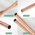 thumbnail image 2 of Uxcell 2-Pack Copper Round Tube, 8mm OD 0.5mm Thick 300mm Length Straight Pipe Tubing, 2 of 7