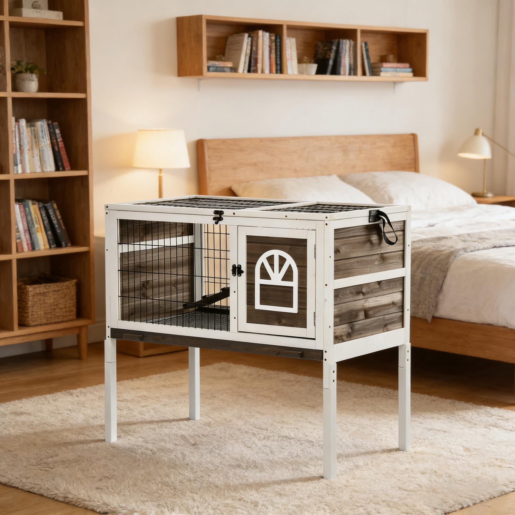Spacious Pet House, Wood Rabbit Hutch