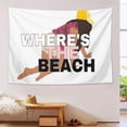 thumbnail image 3 of Jersey Shore Tapestry Funny Tapestries Wall Hanging Jersey Shore Poster Wheres The Beach Jersey Shore Note Banner Party Decoration Flag for Home Living Room Bedroom Dorm Decor 60"x40", 3 of 10