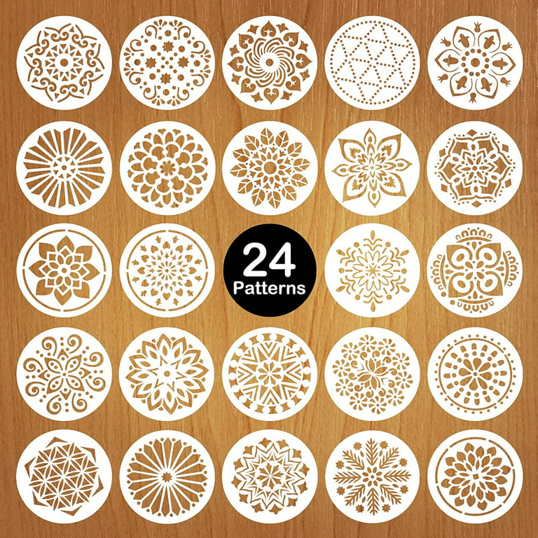 Mandala SHAPES stencil collection - The Dotting Center
