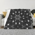 thumbnail image 1 of XMXT Throw Blanket, Black Spider Web Pattern Machine Washable Blankets for Sofa, 80 x 60 inches Black, 1 of 9