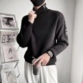 thumbnail image 3 of Suéteres de cuello alto blancos Suéteres de punto icónicos para hombre Suéteres de cachemira 100 % puros Suéteres de gran tamaño Invierno 2024 Divertidos, 3 of 4