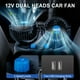 thumbnail image 4 of Ventilador de coche XOOL de 12 V, 360 grados, giratorio de doble cabezal con 2 USB, 4 of 9