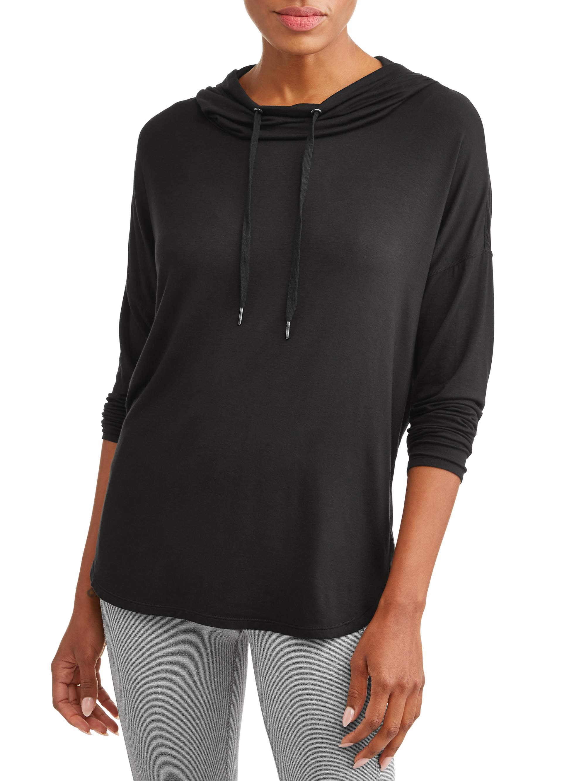 Avia - Avia Women's Cowl Neck Pullover Active Hoodie - Walmart.com ...