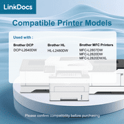 TN830XL Toner Cartridges Replacement for Brother TN-830XL TN-830 to use with Brother DCP-L2640DW HL-L2480DW MFC-L2807DW MFC-L2820DW MFC-L2820DWXL Printer(2 Pack)