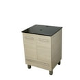 thumbnail image 3 of WindBay 24" Freestanding Bathroom Vanity, Tan. Black Flat Stone Countertop, 3 of 4