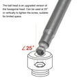 thumbnail image 4 of Uxcell 5Pcs Ball End Hex Head Wrench Screwdriver Bit H2.5 1/4" Hex Shank 2.5" Long Metric Magnetic S2 Steel, 4 of 6